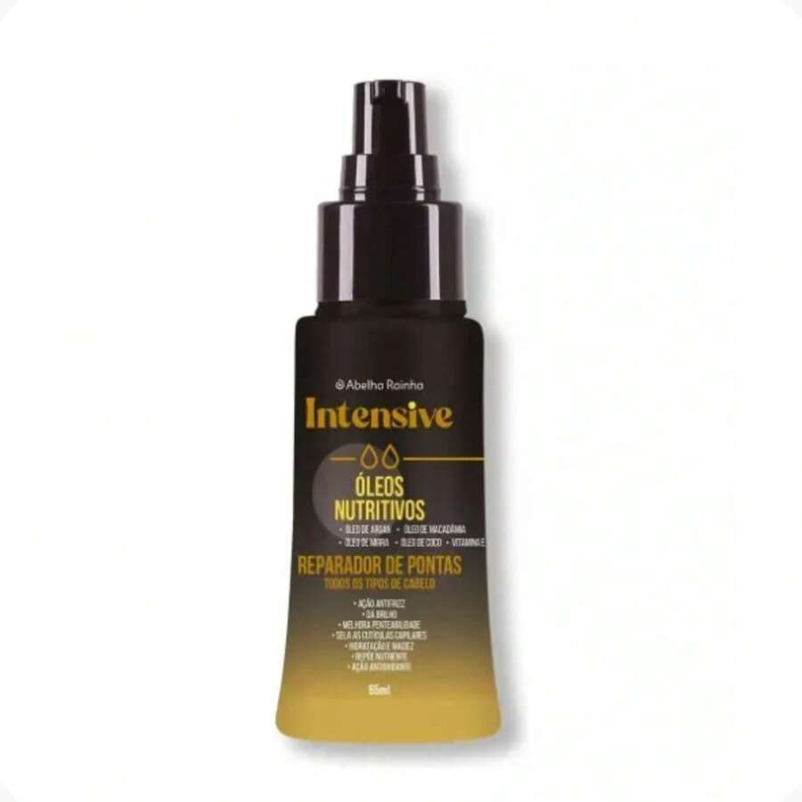 Nourishing Oil Repairs Ends Nourishes Seals Cuticles Anti-Frizz Intensive Abelha Rainha 65ml REF 4106