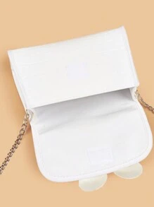 1个女童可爱甜美公主闪亮蝴蝶鳄鱼纹PU链条斜挎包，适合日常四季使用 - 手提包 - 查看 5