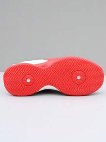 Men's Shock-Absorbing Basketball Shoes, Anti-Slip Sports Shoes For Teenagers - Red - View 6