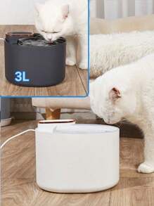 1 pieza Dispensador de agua para mascotas de 3L actualizado y silencioso con filtración automática, apto para gatos y perros pequeños/medianos, alimentado por USB (adaptador no incluido) - Multicolor - Ver 1