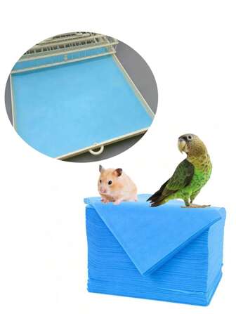 10 st/20 st/30 st/40 st fågelbursandpapper (storlek 40x40 cm/50 cm * 50 cm), vattentäta och absorberande engångsfoder till buren, fyrkantiga bajsunderlägg till fågelburen, mattor för papegojspillning, engångsmattor för husdjur, engångsmatta för reptiler