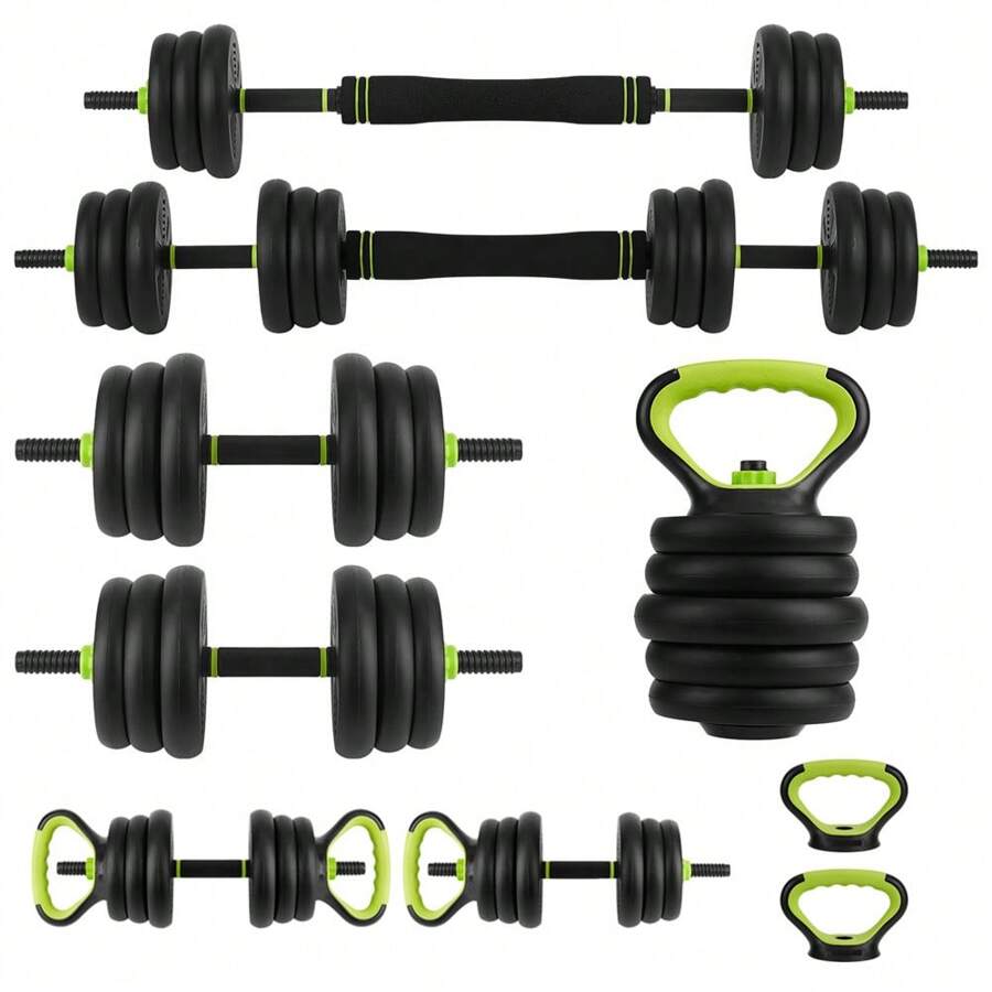 4-In-1 Adjustable Dumbbell Weights 66/88 Lb, Adjustable Dumbbell Set Used As Dumbbells, Barbells, Kettlebells And Push-Up For Home Gym, Round Head