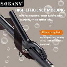 SOKANY 多功能卷发器，美容院棒，卷发拉直两用，干湿两用，可调温度，最高加热至 950 度，纳米钛技术，360 度旋转电源。适用于家庭和发廊。