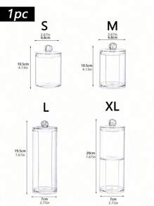 1pc Wattenstaafjeshouder, Make-upremoverpaddispenser, Bedekte make-upremoverpadopbergdoos, Transparante cosmetische organizer, Badkamer make-upstaafjes- en padhouder, Opbergdoos voor reinigingsstaafjes, Multifunctionele opbergdoos, Opbergdoos voor haarringen, Opbergdoos voor cosmetica, Opbergdoos
