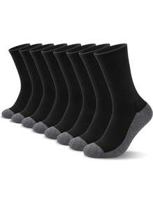 12 Pairs Of Men's Casual Simple Fashion Versatile Daily Wear Sports Mid-Tube Socks Shipped Randomly