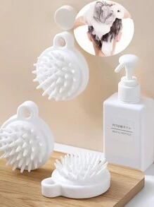 2 piezas Cepillo de masaje para champú, peine para lavarse el cabello, artefacto para masaje del cabelludo, cepillo suave para champú, cepillo de champú - Spa para la cabeza para aliviar la fatiga, mejor regalo para damas, productos para el hogar, cepillo de masaje para el baño en casa