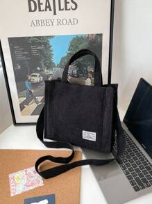 Large Capacity Canvas Women's Handbag,Korean Style Small Square Bag, Cross-Border Shoulder Bag, Shoulder Bag, Lunch Bag, Wholesale Bags - Black - View 1