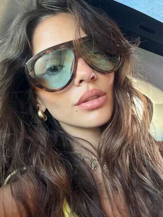 Retro Oversized Wraparound Fashion Glasses, Fashion Vintage Stylish Street Style Party For Couples Outdoor Events, Daily Wear, Casual & Simple Design For Summer Beach Vacation,Outdoor,Travel