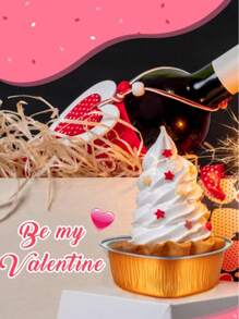 10/30 piezas Moldes de aluminio desechables con forma de corazón Yinkin de 5.4 pulgadas para magdalenas/cupcakes con tapas, para hornear postres, para el Día de la Madre, San Valentín, bodas, cumpleaños, tartas y muffins - Multicolor - Ver 9