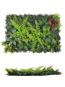 绿草墙板 60CM * 40CM 黄杨背景抗紫外线绿色植物墙户外婚礼花园篱笆后院遮盖隐私墙装饰﻿ - 綠植草牆 - 查看 7