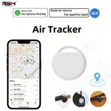 RSH (Only IOS) GPS Smart Tracker, Wireless Smart Tag Anti Lost Locator Tracking Device Works With Apple Find My APP, For Cars, Keys, Wallet, Luggage, Backpack, Pets More Item Finder, Replaceable Battery, Privacy Protection, Compatible With IOS System.