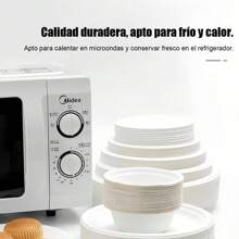 Tazones Desechables de Papel de 500 ml Biodegradables y Ecológicos de Pulpa de Caña de Azúcar | Resistencia Superior al Calor, Frío, Agua y Aceite | Aptos para Microondas y Refrigerador | Paquete de 10 Unidades, Diseño Duradero y Seguro con Base Antideslizante | Perfectos para Servir Sopas, Postres, Frutas y Comidas Variadas | Material Natural, Higiénico y Saludable, Sin Tóxicos | Tamaño Grande de 15.5 cm de Diámetro y 7 cm de Altura | Uso Versátil para Hogar, Oficinas, Catering y Comidas para Mascotas | Alternativa Práctica a los Plásticos, Limpios y Fáciles de Usar | Calidad Garantizada para una Experiencia Confiable y Cómoda en Cualquier Escenario. - Blanco 1 paquete de 10 - Ver 3