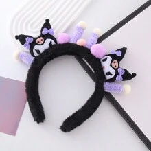 Sanrio 1 pièce Bandeau torsadé mignon de personnage Kuromi de dessin animé, accessoire pour cheveux de personnage créatif Sanrio