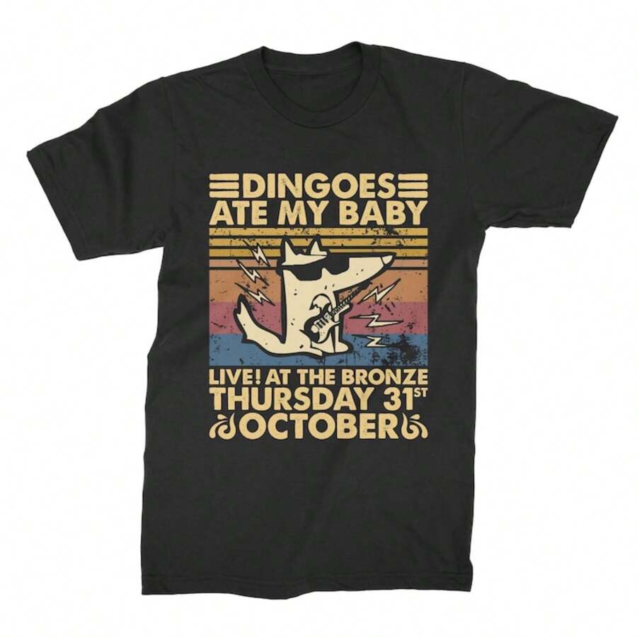 Dingoes Ate My Baby Vintage T-Shirt, Hoodie, Sweatshirts - 黑色 - 查看 1