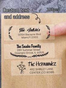 100-1000 Stück benutzerdefinierte Text Rechteck Transparente Aufkleber, personalisierte Adressaufkleber, anpassbare Rücksendeadressaufkleber, anpassbare Aufkleber mit Text, Namensaufkleber, Wasserflasche Aufkleber, Hochzeitsaufkleber, Geburtstagsgeschenke, Jahrestag, Lehrertag Geschenke, Bücher, Einladungen, Männer, Frauen, Studenten, Lehrer, einzigartige Geschenke, Schul-Essentials, Weihnachtsdekoration, Herbst Heim Refresh, Heim Harmonie