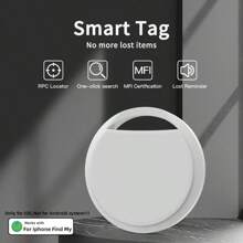 RSH (Only IOS) GPS Smart Tracker, Wireless Smart Tag Anti Lost Locator Tracking Device Works With Apple Find My APP, For Cars, Keys, Wallet, Luggage, Backpack, Pets More Item Finder, Replaceable Battery, Privacy Protection, Compatible With IOS System.