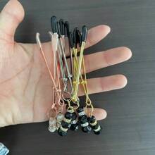 A Pair Of Manyjoy Elegant Beaded Mammary Labia Clips, BDSM Binding Clitoris Clips, Metal Nipple Clips With Pendants, No Power, No Battery, Sensual Intimate Toy Accessories, Sex Toys,Boob Toys