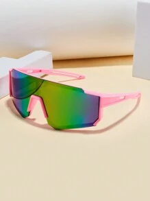 1 Stück Kindermodebrille, 2025 neue stilvolle Kinder Fahrrad, Ski, Klettern klassische integrierte Schutzbrillen, geeignet für Reise Outdoor Sport Aktivitäten