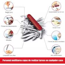 Navajas Multiherramienta De Acero Inoxidable Para Camping  17 EN 1 - Rojo - Ver 4