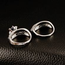 Wholesale Jewelry 10pcs Fashion 2 In 1 Austria Cubic Zirconia Rhinestones White Engagement Wedding Women Rings - Silver - View 8