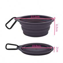 Bols pliables en silicone pour chien et chat, bol double pour animaux de compagnie pliable, gamelle d'eau et de nourriture pour chat adaptée pour la marche, la randonnée et le camping
