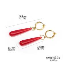 1pc Anime "Frozen: Beyond The Journey's End" Red Earring, Frozen Funeral Theme Earring Pendant, Frozen Cosplay Gift, Gift For Friends