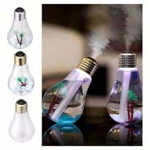 Mini Umidificador De Ar E Abajur Lâmpada Luz De Led Usb - Multicolorido - Visão 3