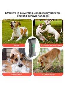 Neues tragbares Smart-Hunde-Anti-Bellen-Gerät, tragbarer Ultraschall-Hunde-Vertreiber, USB-aufladbar, praktisches Trainingsgerät, Hochleistungs-Ultraschall-Sprachsteuerter Hunde-Trainer, Innen-/Außen-Tiervertreiber, Ultraschall-Anti-Bellen-Gerät, Vertreiber, Anti-Lärm-Störung Hunde-Trainingsgerät