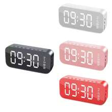 Reloj Despertador Digital Multifuncional con Bluetooth y Radio FM - Rojo - Ver 5