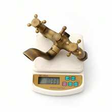 YUNRUX Retro Nostalgia Bath Faucet Wall Faucet Bathtub Faucet Shower Faucet Antique Gold Brass Bath Mixer Tap Faucet Shower Set With Hand Shower - Bronze - View 3