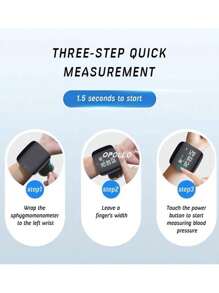 Rechargeable Wrist Blood Pressure Monitor, Automatic Smart Electronic Blood Pressure Meter, Stores Measurement Data, Measures Blood Pressure For Two People, Rechargeable Touch Blood Pressure Monitor