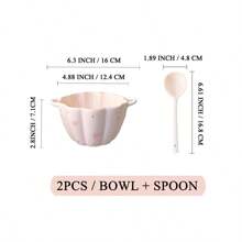 2pcs/4pcs Set Cute Ceramic Tableware, Underglaze Floral Bowl/Plate, Suitable For Students Back To School, Family Dining, Holiday Gifts, Decoration For Gatherings