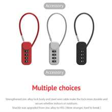 1 件高品质多功能 4 位数字防盗锁，13.5 厘米锌合金数字锁，适用于行李箱行李袋，方形锁，密码钥匙防盗锁带绳，锁带长钥匙扣，锁带长绳，非常适合旅行机场学校自行车可爱礼物