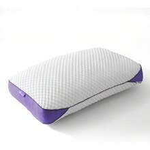 HOMELAB Adjustable Shredded Foam Pillow Size, Cooling Bed Pillow Sleeping With Removable Cover, Medium Pillow Side Stomach & Back Sleepers, 1 Pack 20x28 - 白色 - 查看 9
