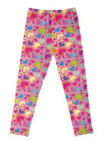 1 Pair Girls Cartoon Print Lightweight Milk Silk Material Leggings, Suitable For Summer Wear