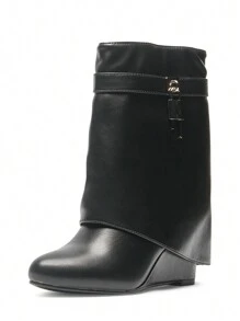 Truffle Collection Women's Ankle Boots In Black Polyurethane - Size UK 3-8 / EU 36-41 / US 5-10 - Shipped Directly From The UK- Delivery In 3-5 Days! - Ladies Zip Closure Mid-Heel Footwear For Casual, Party, Wedding Or Formal Wear - Modern And Durable Booties For All-Season Fashion - Black - View 4
