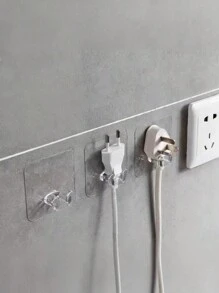 4/8个装透明电线收纳挂钩，免钻孔，适用于厨房、浴室、办公桌、宿舍、客厅、办公室等场所的电线整理；超透明，粘性强，可拆卸重复使用，牢固吸附，安装便捷，纤薄透明设计，保持电线整洁有序，方便取用。 - 彩色 - 查看 9