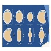 40 Packs Gel Blisters, 8 Different Sizes, Anti-Friction, Heel Protectors, Pain Relief & Foot Care, Water-Resistant, Bag, Organizer, Storage