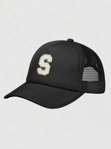 1 pezzo Cappellino da baseball regolabile per bambini, personalizzabile con lettere dall A alla Z, 24 lettere, cappello protettivo dal sole da esterno per bambini e bambine - nero - Visualizzare 30