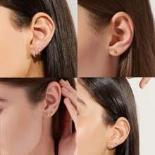 Ear Piercing Kit,Disposable Ear Piercing Gun With Preloaded Ear Stud, At Home Self Ear Piercing Gun Kit - 4MM Earrings Stud - White - View 9