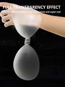 Silicone Swimsuit Nipple Cover Boob Pads Enhances Cleavage Waterproof Sweatproof Invisible Small Bust Swimwear Bikini Breast Pasties - Multicolor - View 6