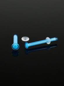 1 pieza Aro de nariz de vidrio de color transparente Retén de aro recto para perforación corporal Joyería