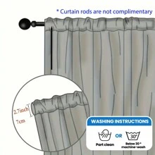 1pc/2pcs American Vintage Wheat Ear Tasseled Cafe Curtain, Suitable For - Wood Color - View 4