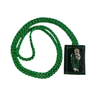 Our Lady Of Guadalupe/ Tadeo Corded Red Scapular Necklace Escapulario Rojo Virgen Guadalupe Gift