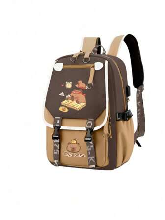 Capybara Travel Bag Student Backpack Case For Travel Storage Bag, Makeup Bag, Cosmetic Bag, Vacation Organizer, Large Capacity Makeup Organizer Makeup Case