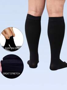 Calcetines deportivos de compresión de talla grande, calcetines de fitness de unicolor hasta el tobillo, extra cómodos y aptos para correr, escalar, ciclismo, saltar la cuerda, entrenamiento