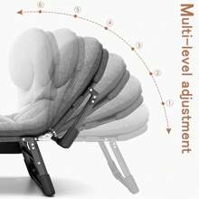 [6-Speed Adjustable Sleeping Bed] 6-Speed Adjustable Sleeping Bed, Folding Camping Bed, Portable Folding Bed, Comfortable Mattress And Pillow, Breathable Fabric, Thick Steel Frame, Free Blanket And Eye Mask, Nap Nap Bed, Single Companion Bed, Suitable For Outdoor Office Home Use.
