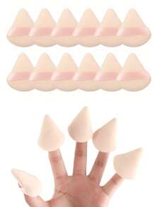 Set surtido de 5/10/12/20/30/50/100 piezas de esponjas de maquillaje con textura suave y esponjosa, con doble cara y acabado aterciopelado, adecuadas para aplicar maquillaje, herramienta de belleza para rostro y Body