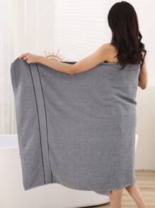 90*170cm Serviette de bain surdimensionnée et plus épaisse, absorbante. Décoration de salle de bain unisexe, décoration d'automne, retour à l'école. Serviettes de douche pour salon de beauté, hôtel, sport, essentiels de la maison, serviette, soins de la peau - Gris - Voir 5