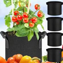 Pack Of 5 Grow Bags/Aeration Fabric Pots With Handles (Available Capacities: 5 Gallon, 15 Gallon, 20 Gallon, 25 Gallon,30 Gallon)